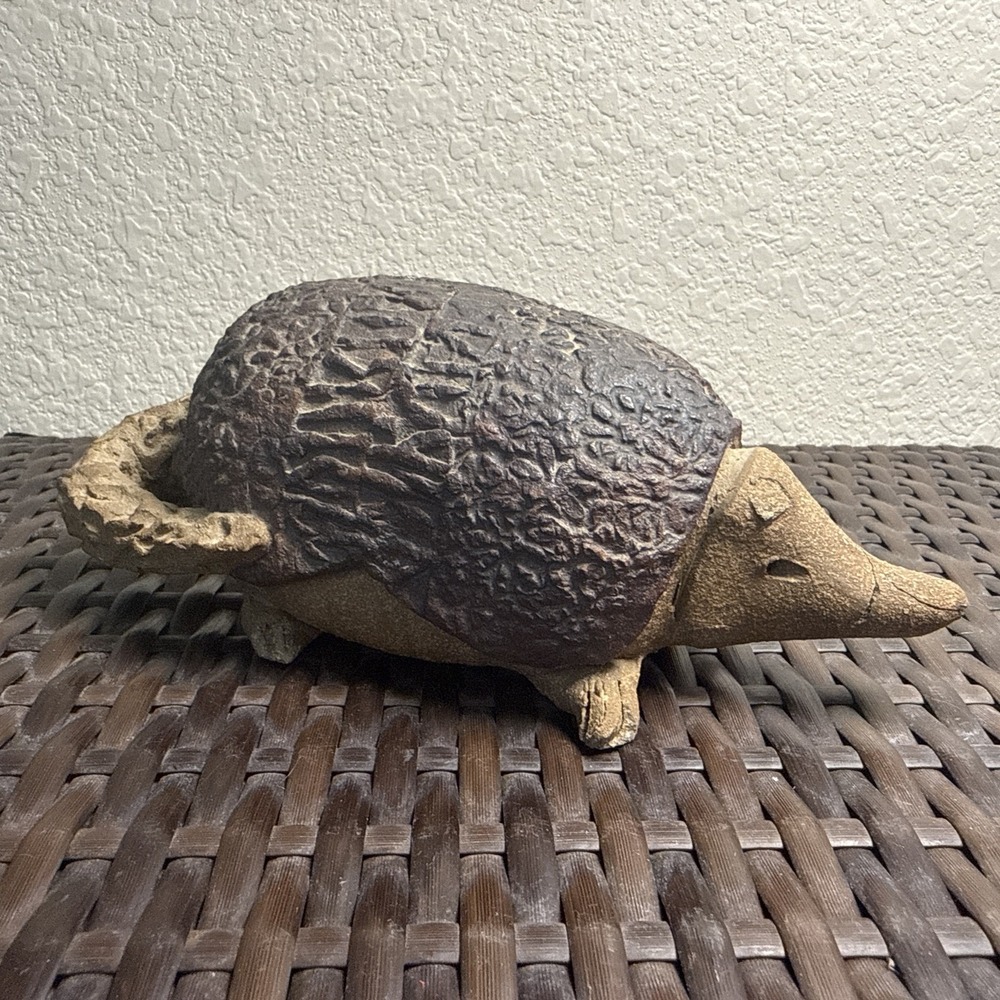 Vintage Armadillo Figurine Statue Home Decor Collectible Signed